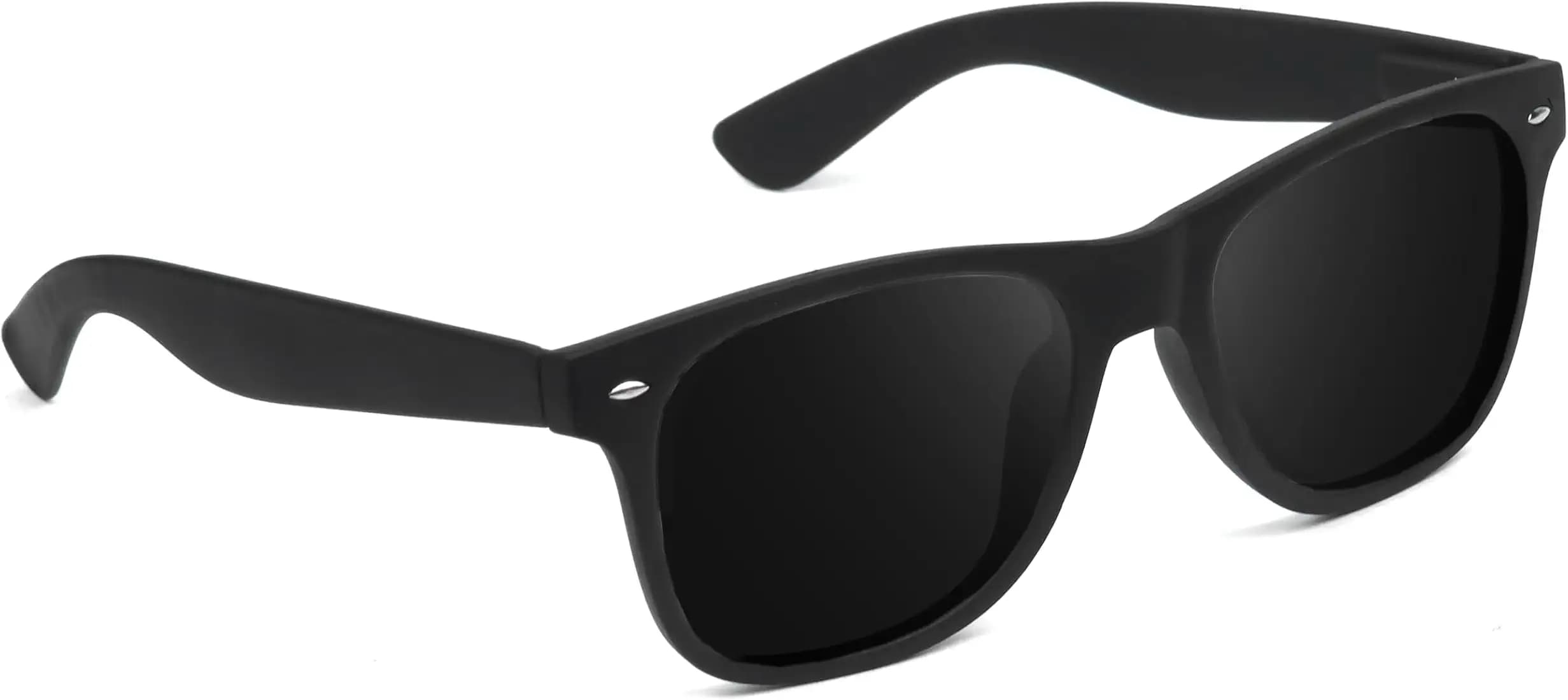 HAZON® Premium Rubber Coated UV400 Protected Goggles For Men | Stylish Sunglasses | Driving, Riding, Anti glare Glasses (Way_BK_55) (Black)