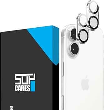 SupCares Premium Camera Lens Protector Tempered Glass Compatible For iPhone 16 and iPhone 16 Plus With Installation Kit | Edge to Edge Coverage | Transparent | Pack of 2