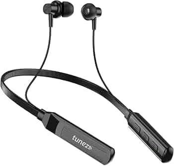 tunez Rhythm R33 Wireless Neckband with 22H Playtime and BT 5.3 (Black)