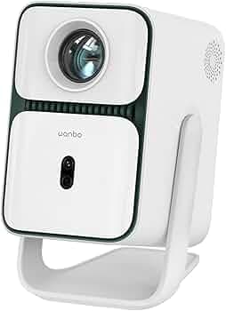 Wanbo T2 Ultra Projector, DRM L1 Certified Netflix, Android 11.0, Fully Automatic, 500 ANSI Lumens, WiFi & Bluetooth 120° Rotatable, Native 1080P Full HD, Dust Proof Engine, White