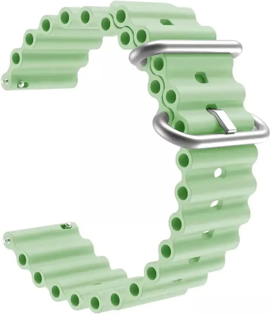 AONES 20mm Ocean Silicone Watch Strap Compatible for Withings Nokia Steel Hr 40Mm Smart Watch Band