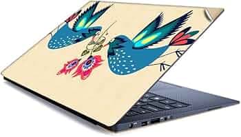 GADGETS WRAP Printed Vinyl Top Only Skin Sticker Decal for Dell XPS 15 inch Laptop - Two Pigeon Lovers