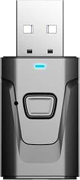 Skypearll Car Bluetooth Adapter, USB Bluetooth Receiver Transmitter with 3.5mm Aux Jack Adapter for Hands-Free Car Kit Built-in Mic, Home Theatre, Headphones, Pc, Tv with Easy Slide Switch Mode