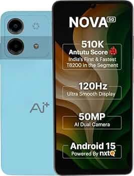 AI+ Nova 5G (Blue, 128 GB) (6 GB RAM)