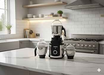 Jaipan Sonet Mixer Grinder | 1100 Watt | 3 Stainless Steel Jars | Heavy Duty Motor | ABS Body | 2 Years Warranty | Steel Black Colour