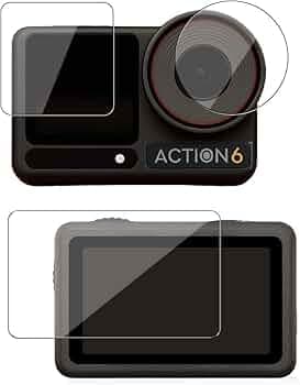 M.G.R.J® Tempered Glass Screen Protector for DJI Osmo Action 6 Camera (Rel. 2025)