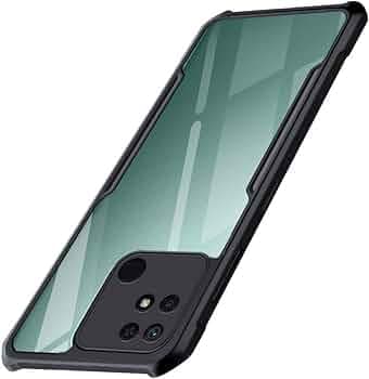 WOW IMAGINE Back Cover for Redmi 10 Power | Redmi 10 (2022) - AirEDGE Technology | Crystal Clear Transparent Mobile Case Cover | Hard Bumper | Full Armor Shockproof Device & Camera Protection | Black