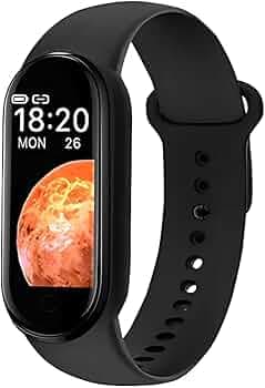 Drumstone (𝗦𝗽𝗲𝗰𝗶𝗮𝗹 𝟭𝟬 𝗬𝗲𝗮𝗿𝘀 𝗪𝗮𝗿𝗿𝗮𝗻𝘁𝘆 M7 Smart Band with AMOLED Display, Custom Faces, Health Tracking, SPO2, Notifications, Remote Camera Control & IPX7 Water Resistance