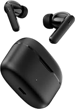 Boat Airdopes Ultra Plus, 50 H Battery, 4Mics ENx, ASAP Charge, Low Latency, Stream Ad Free Music via App Support, Bluetooth Earbuds, TWS Ear Buds Wireless Earphones with mic (Midnight Black)