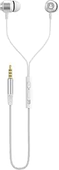 Boat Newly Launched BassHeads 162 V2 Wired Earphones with 10mm Drivers, Metallic Earbuds, Integrated Controls, in-Line Microphone, Ergonomic Fit, Braided Cable & 3.5mm Jack(Bold White)