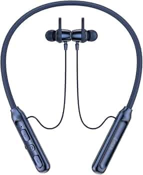 Neckband Bluetooth Earphones with 40H Playtime | Magnetic On/Off | Deep Bass Wireless Earbuds with Mic | Voice Changer | Fast Charging | Sweat Resistant for Calling (Blue)