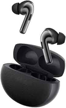 in-Ear True Wireless Earbuds for Vivo iQOO Neo5 Lite Mobile Earbuds with Mic 2r, 12.4mm Drivers, Playback:Upto 48hr case,4-Mic Design, IP55 Rating, TWS Ear Buds with mic (Black, PRO3, SZ.C4)