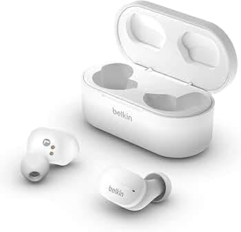 Belkin Soundform Bluetooth Truly Wireless in Ear Earbuds with Mic (White)