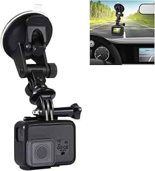 Car Camera Mount for GoPro, Suction Cup Mount on Vehicle Windshield Dash Holder,Compatible with GoPro Hero 13 12 11/Insta360 X5 X4 X3 X2/DJI OSMO Action Cam Mount