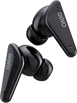 GOVO GOBUDS 600 True Wireless in Ear Earbuds with Mic, ENC, 40H Playtime, Fast Charge, Gaming Mode, Bluetooth V5.2, IPX5, Type C, Super Bass & Touch (Platinum Black)