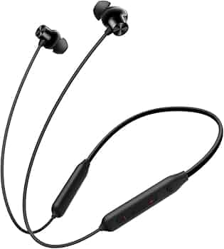 Original for Oneplus Bluetooth Neckband Earphones Z2 ANC | 12.4mm Bass Drivers | 45dB Active Noise Cancellation | Long 28H Battery Life | Fast Charging Lightweight Flexible Design Booming Black(R9)