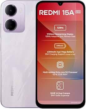 REDMI 15A 5G Amaze Purple 4GB RAM 128GB ROM