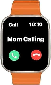 T800 Ultra Smart Watch, 1.99-inch Touch Display, Bluetooth Calling, Orange Strap, Health Tracker, Sports Modes, 5g