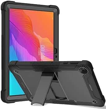 WHITBULL Rugged Shockproof Heavy Duty Back Case Cover Compatible with iPad 10.2 inch (2021/2020/2019, 9th/8th/7th Generation) (Black)