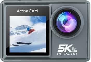 UltraHD 5K Action Camera with 50MP | 170° Wide Angle Lens| 2.0-inch LCD| WiFi | EIS| External Mic Support| 30M Waterproof Sports Camera for Diving,Vlogging & Travel