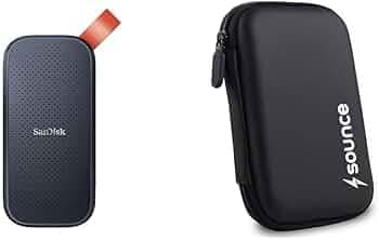 SanDisk Combo 1TB Portable SSD,800MB/sR,USB 3.2 Gen 2 with Upto 2 Meter Drop Protection,Type-C to Type-A Cable,PC & Mac Compatible with Sounce Hard Disk Drive Pouch case for 2.5" HDD