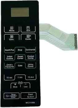 Able MC2149BB Microwave Oven Membrane Keypad (B) , Multicolour
