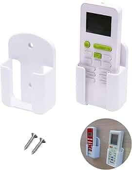 Plastic Wall Mounted Storage Box Remote Storage Organizer Case for TV Mobile Phone Plug Air Conditioner Holder Stand Rack, Phone Charger Plug Multicolor (Pack of 1)