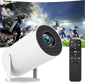 Luteti Portable 4K Mini Projector with Android 11，Smart Projector 5G WiFi6 BT 5.0 Lightweight for Outdoor 180 Degree Movie Proyectores Phone/TV Stick/Laptop-Fitting Home Theater,Gaming