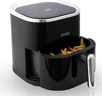 Sheffield Classic 3.9L Smart Digital Air Fryer | 1200W | 360° Air Flow | Touch Screen | Non‑Stick Basket | 7 Preset Menu | Oil‑Free Frying & Baking | Best for Gifting – Black