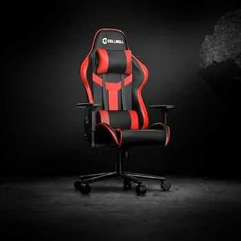 CELLBELL Transformer Lite Gaming Chair – Ergonomic High Back Racing Style Gamer Chair, 1D Adjustable Armrest, Tilt Mechanism, Leather Reclining Office Chair (Red) – 3-Year Brand Warranty