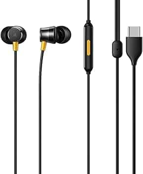 Realme_Buds 3 Premium Wired Type-C Earphones with Mic – Gaming-Optimized, Noise Isolation, Comfortable Fit, Superior Sound Quality, Smooth Controls for Music and Gaming (Black)