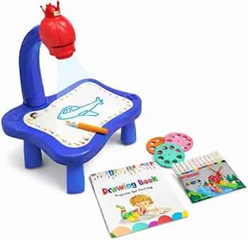 Smart Projector Drawing Board for Kids | Trace & Draw LED Projector Table with 24 Patterns, 12 Color Pens & Art Book | Educational Creative Doodle Toy for Boys & Girls Age 3+