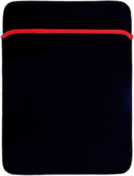PremiumAV 14.6-Inch Laptop Sleeve Case – Water-Resistant Soft Neoprene Cover for Notebook, MacBook, Chromebook & Tablet – Slim Lightweight Black Pouch with Red Trim for Travel & Office Use