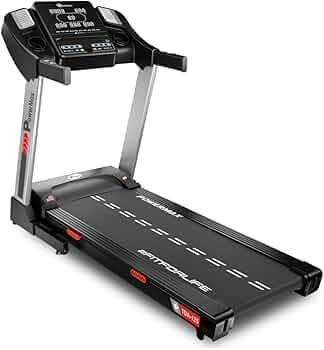 PowerMax Fitness TDA-125 5.0HP DC Motorized Treadmill with Auto Incline, Max User 130kg, Running Deck 1300x460mm Vertically Foldable Machine, Top Speed 18km/hr, LED Display, ipad & Mobile Holder