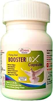 Pigeon Flying Booster10X Capsule - Pigeon Flying Competition Using, Increase Pigeon Flying Perfoannce Everyday - Best For All Type Low-Hight and Racing Pigeon By Dr PDX Global