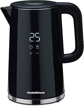 Morphy Richards Windsor Series 1.7 Litre Digital Electric Kettle|Digital Display with Touch Controls|Strix Controller: Accurate Temperature Control|Keep warm function|2 Years Product Warranty|Black