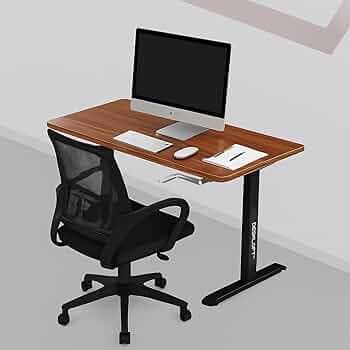 Manual Standing Desk | 80KG Max Load Capacity Ergonomic 2-Stage Height Adjustable Table | 1200 * 600 * 18 White Tabletop | Sit-Stand Desks for Home Office Work Easy to Installation