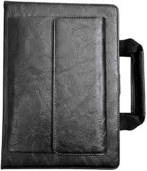 Colorcase Easy-to-Carry Tablet Case for Lenovo Tab M10 HD X306X / X306F (10.1 Inch, 2020 2nd Gen) | Briefcase Style Cover with Handle | Premium Leather Finish | Shockproof Protective Cover (Black)