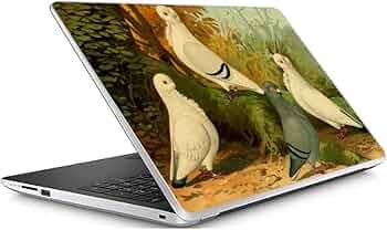 GADGETS WRAP Universal 15inch x 10inch Printed Vinyl Top Only Skin Sticker Decal for 15.6inch Screen Size Laptops - Pigeon