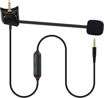 Boom Microphone Cable QC35 Replacement Cord for Bose QuietComfort 35 & QuietComfort 35II(QC35II) Headphones, Gaming Mic with Mute Switch for PC, Laptop, PS4, PS5, Xbox One Controller