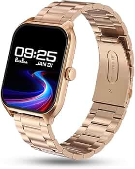 PunnkFunnk NeoLux 1.96” HD Display Smartwatch for Men & Women 2025 with 110+ Sports Modes, Heart Rate, Sleep Monitor, IP68 Waterproof, Answer/Make Calls for Android & iOS(Metal Gold)