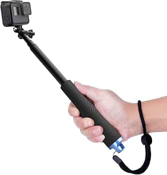 Yantralay Waterproof Monopod Selfie Stick for Action Cameras (19 inch)- Compatible with Hero 13/12/11/10/9/8/7/6/5, SJCAM, Eken, Yi & More - Extendable Hand Grip, Twist Lock