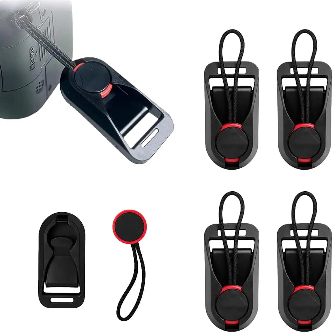 BowieMall 4pcs Camera Quick Release Anchor Links, Camera Strap Clips Combo Buckle for DSLR and Mirrorless Cameras, Secure Attachment for Photography Equipment