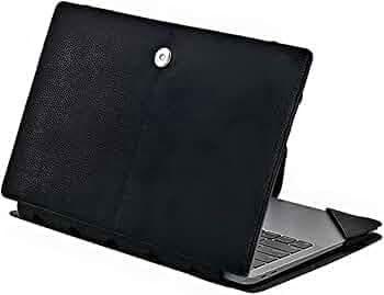 PU Leather Protective Laptop Cover for HP Pavilion x360 Touchscreen 2-in-1 FHD 14-inch Laptop 14-dh1180tu, Black