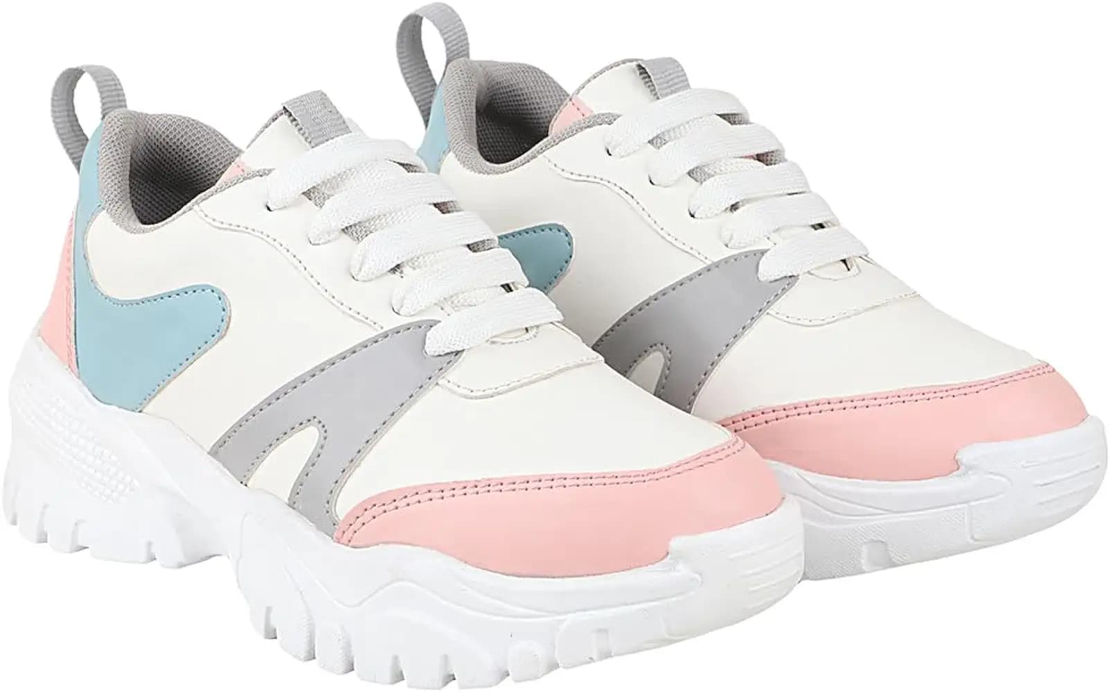 Shoetopia Women's Casual Walking Sneakers || Comfortable Lightweight Lace Comfy Travel & College