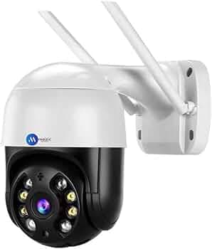 Maizic Smarthome Rhino Black 3 Mega Pixels, WiFi Waterproof, Night Vision Two Way Talk, IP66, 360 Larger View PTZ Function Live View, SD Storage V380 3X Zoom Camera