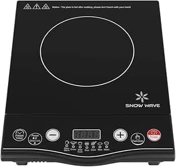 Snow Wave Induction Cooktop, Electric, Glass Surface, Digital Display, Single Heating Element, Corded Electric