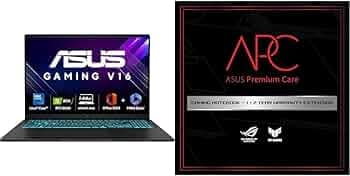 ASUS Gaming V16, Intel Core 7 240H Gaming Laptop(RTX 5060-8GB/16GB RAM/512GB SSD/FHD+/16"/144Hz/Backlit Keyboard/Windows 11ASUS 2 Year Brand Warranty Extension