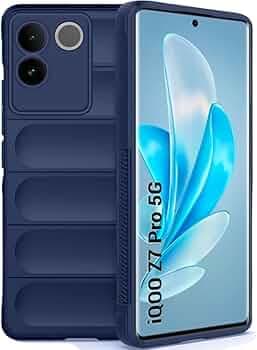 TheGiftKart Liquid Silicon Back Cover Case for iQOO Z7 Pro/Vivo T2 Pro 5G | Shockproof Military Grade Protection | Micro-Fibre Cloth On Inner Side | Built-in Anti-Slip Grip Back Cover (Blue)