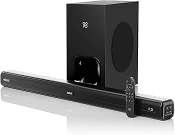 GOVO GoSurround 880 Dolby Digital | 240W Sound bar, 2.1 Channel Home Theatre, 6.5" subwoofer, HDMI, Opt, AUX, USB & Bluetooth, 3 Equalizer Modes, Stylish Remote & LED Display (Black)